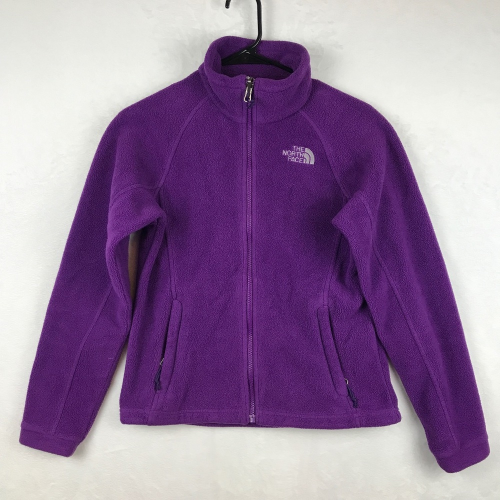 The North Face Full Zip Jacket Women Size XS Extra Small Purple Fleece Pockets